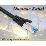 Outdoor Netzwerkkabel, schwarz, Lnge 20m